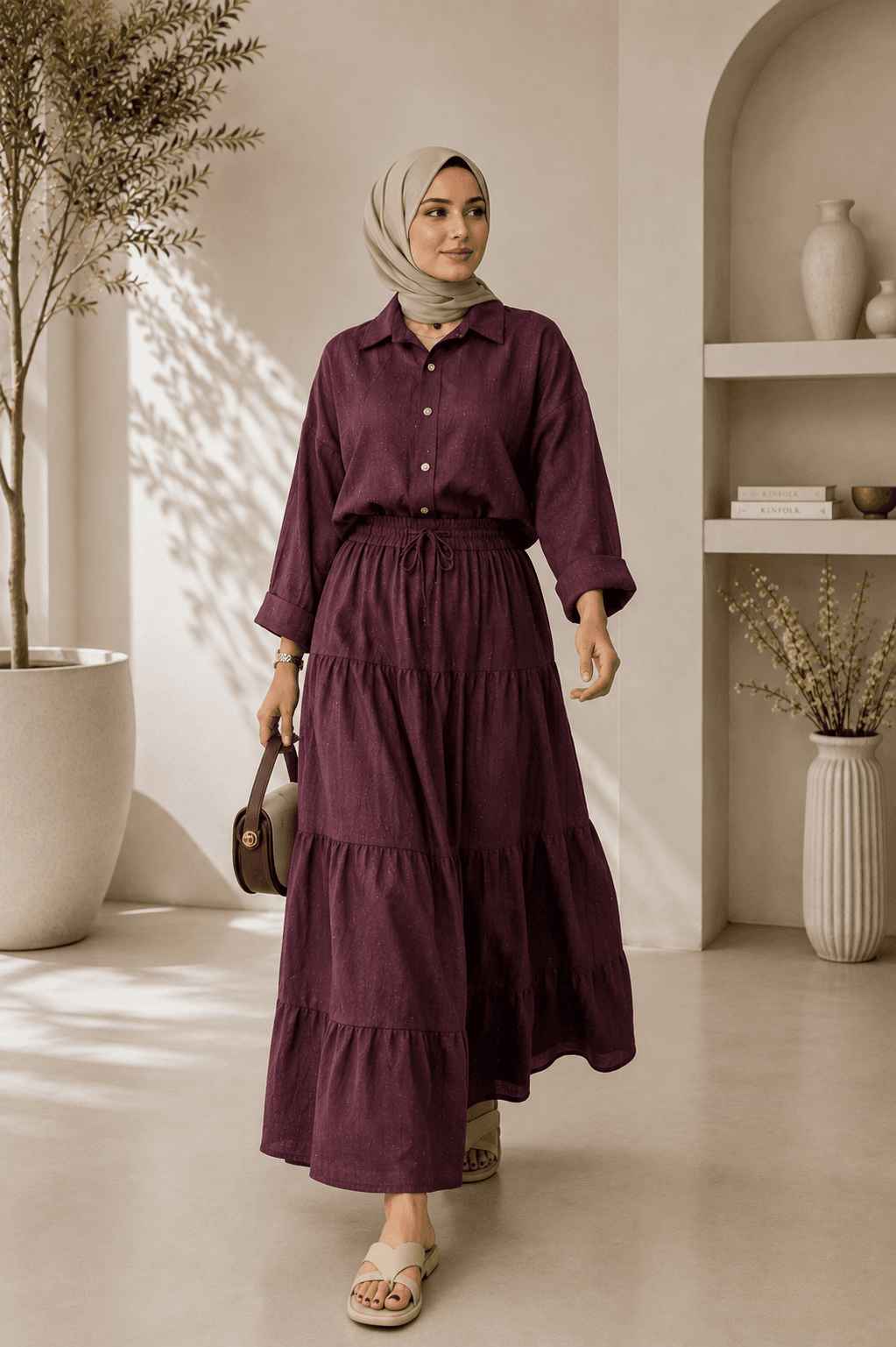 Amina Elegant Tunic & Skirt Modesty Set